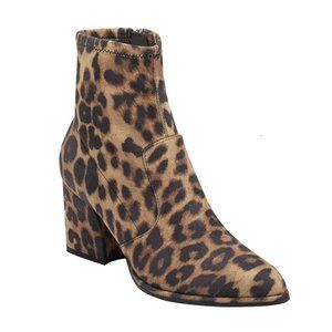 Marc Fisher Leopard Block Heel Bootie NIB